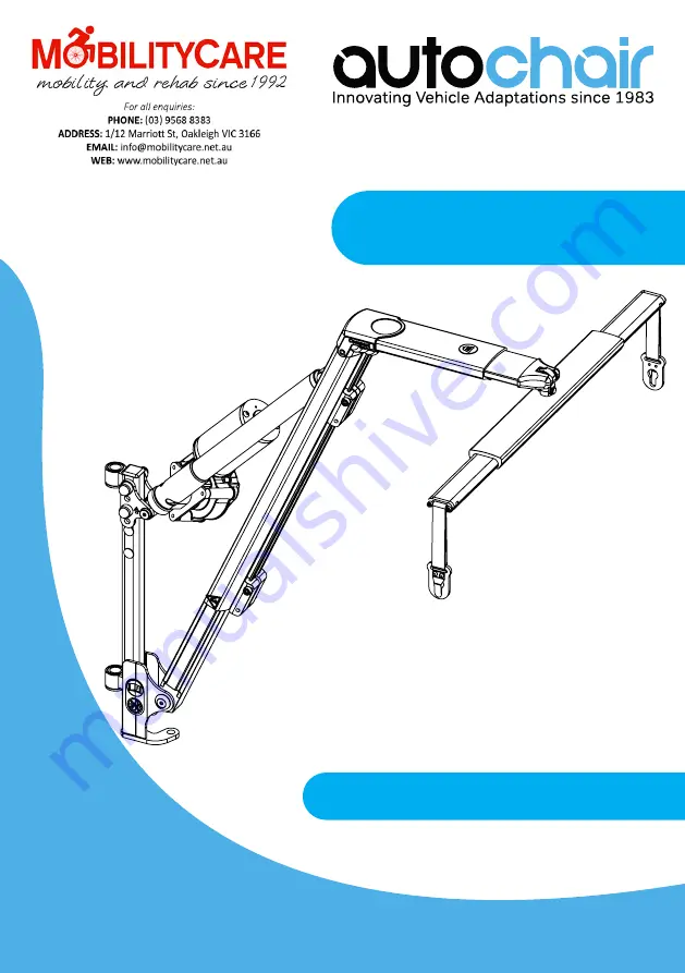 Mobility Care Autochair Compact User Manual Download Page 1