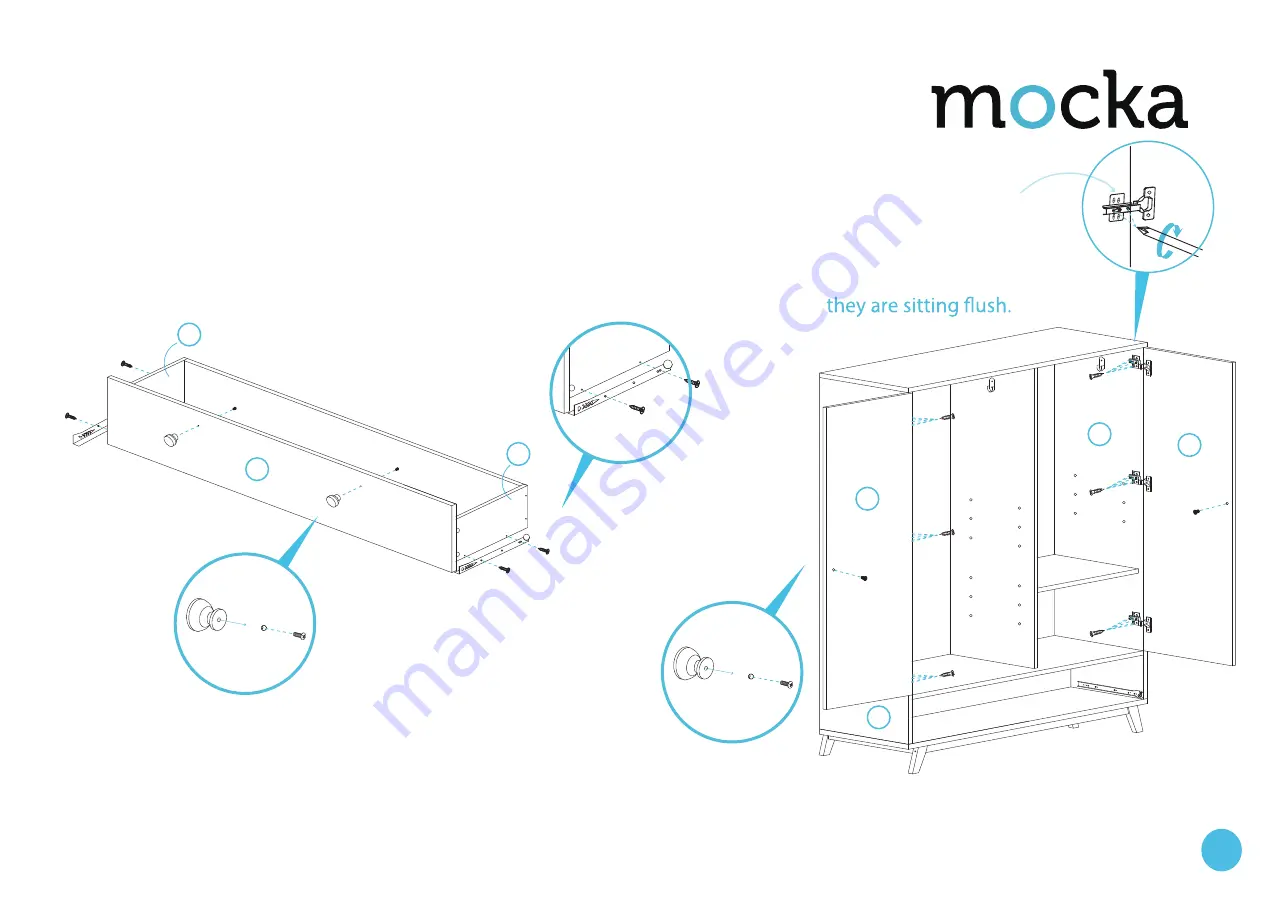 Mocka Aspen Wardrobe Assembly Instructions Manual Download Page 10