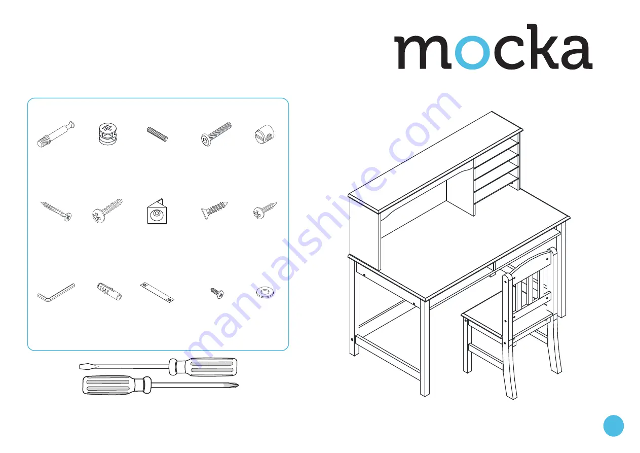 Mocka Axel Kids Desk & Chair Set Скачать руководство пользователя страница 1