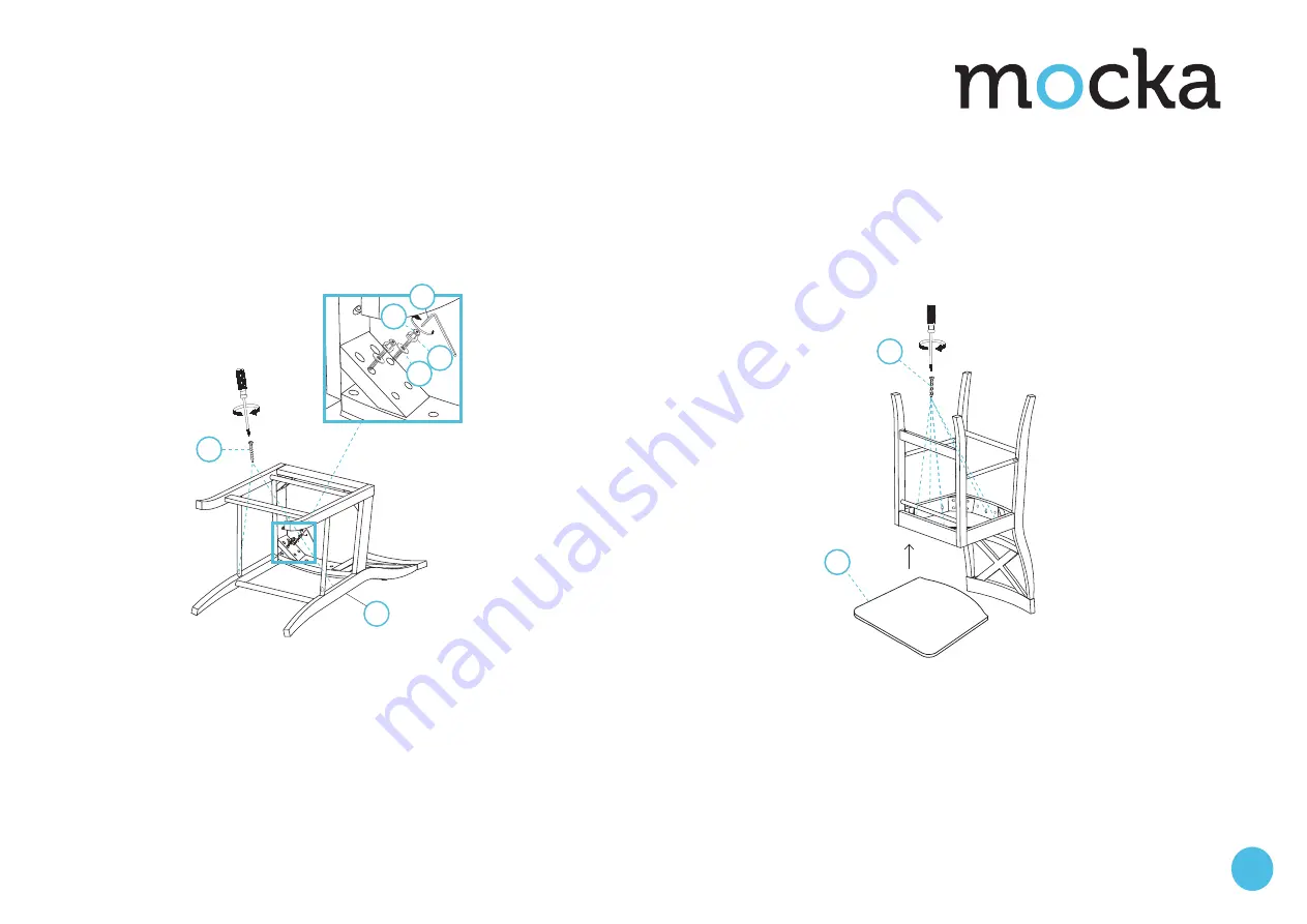 Mocka Hamptons Bar Stool Assembly Instructions Download Page 3