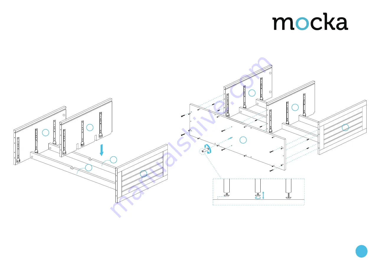 Mocka Hamptons Six Drawer Assembly Instructions Manual Download Page 4