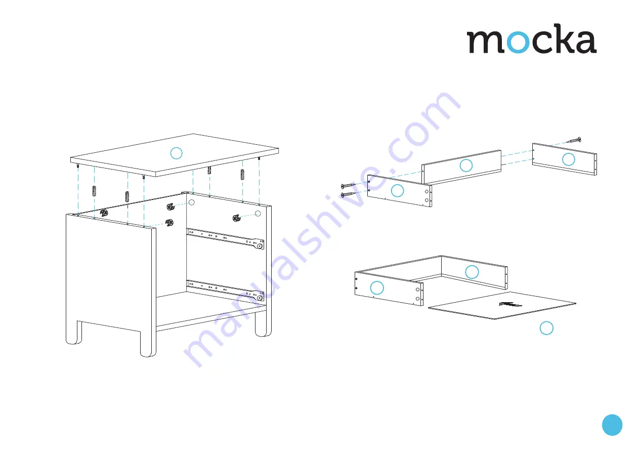 Mocka Harlin Kids Bedside Table Assembly Instructions Manual Download Page 4