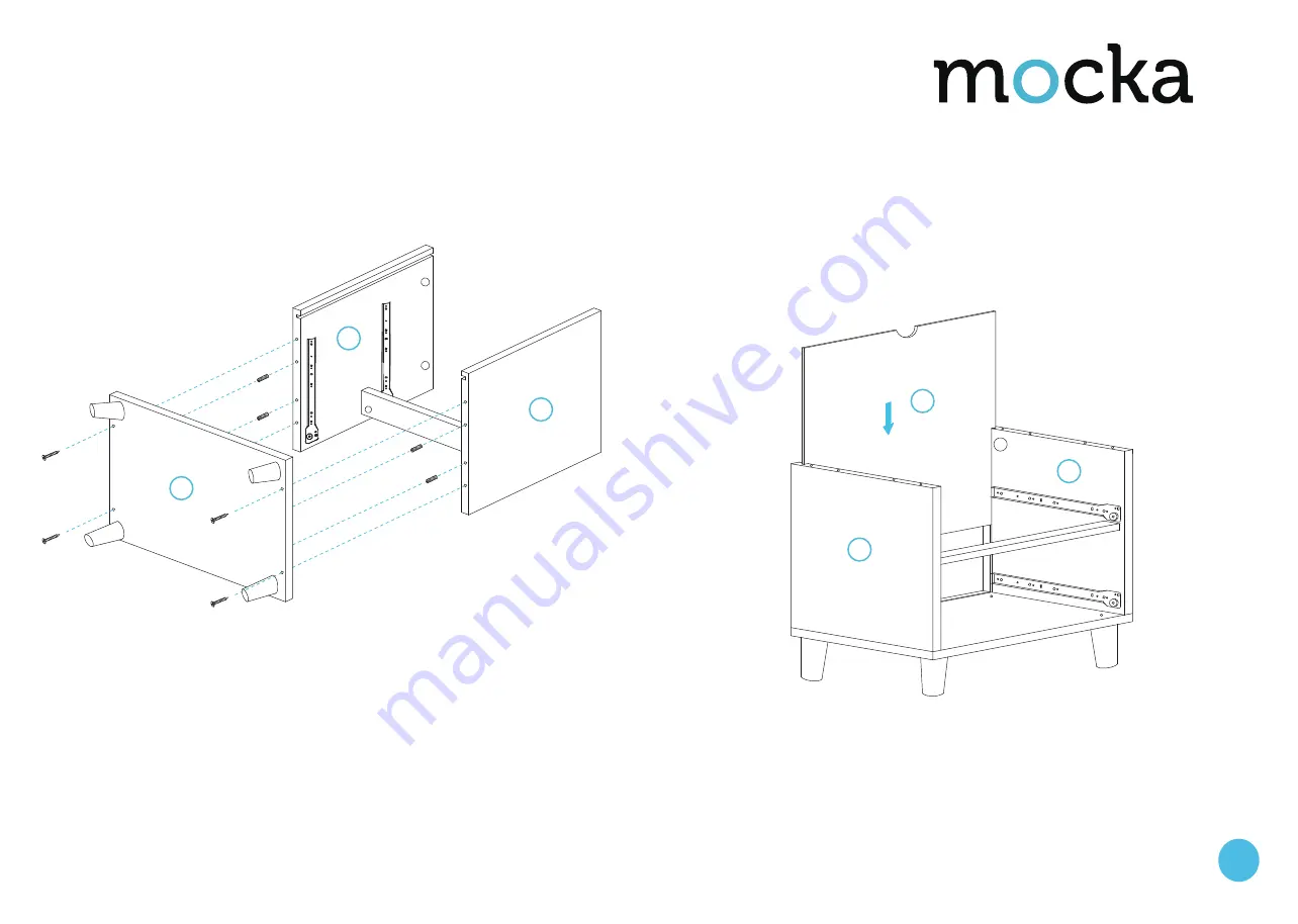 Mocka Hobart Bedside Table Assembly Instructions Manual Download Page 4