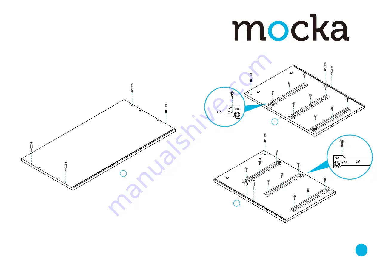 Mocka Jack Three Drawer Assembly Instructions Manual Download Page 2