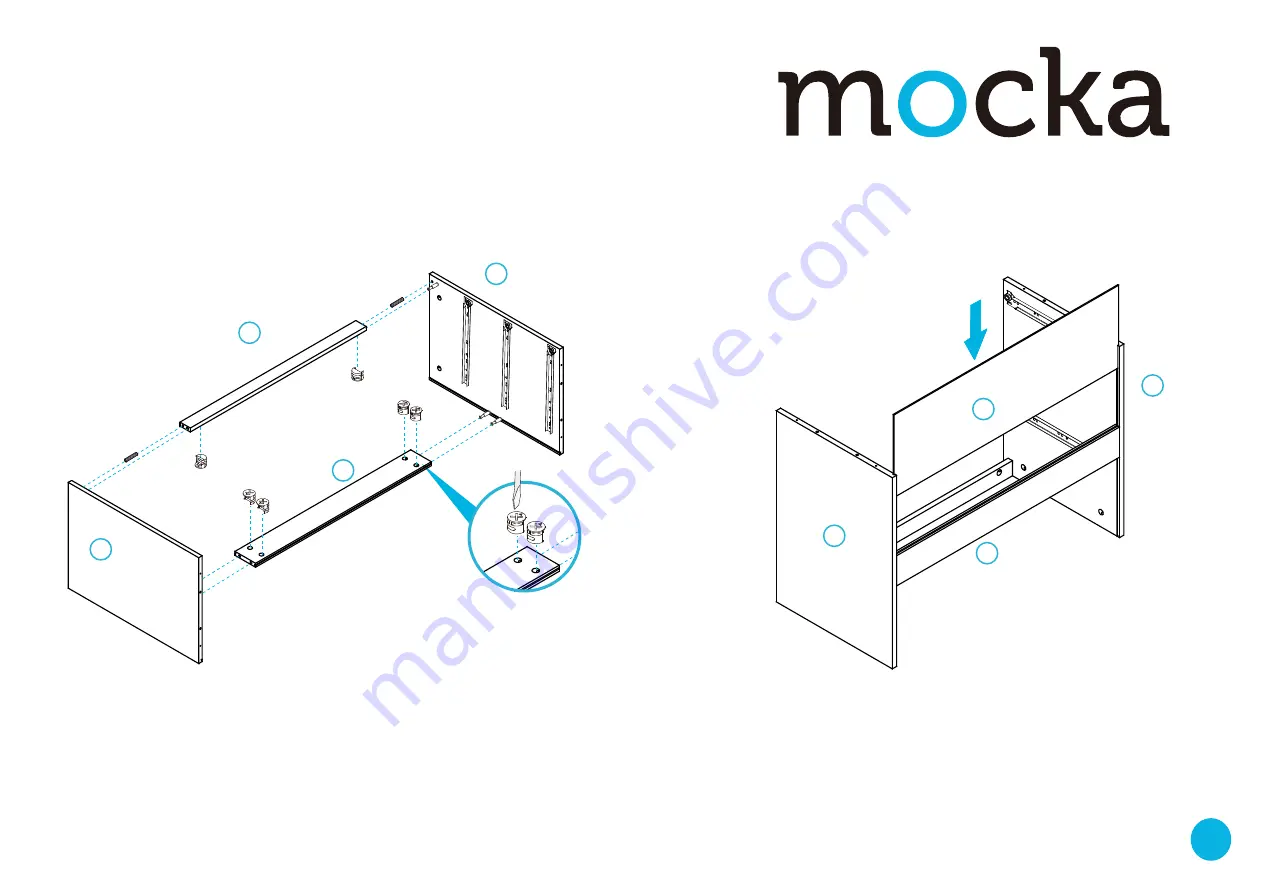 Mocka Jack Three Drawer Assembly Instructions Manual Download Page 3