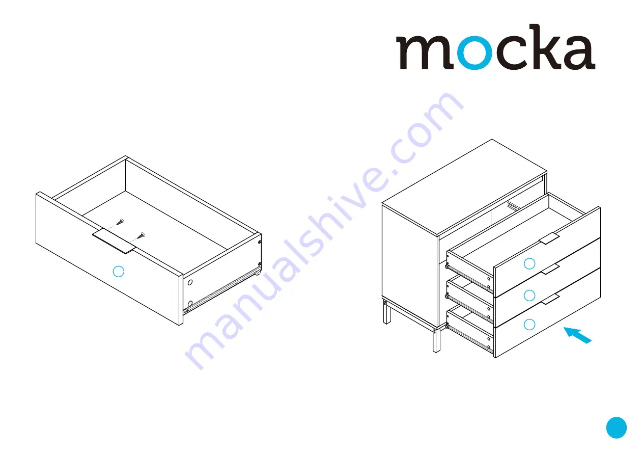 Mocka Jack Three Drawer Assembly Instructions Manual Download Page 9