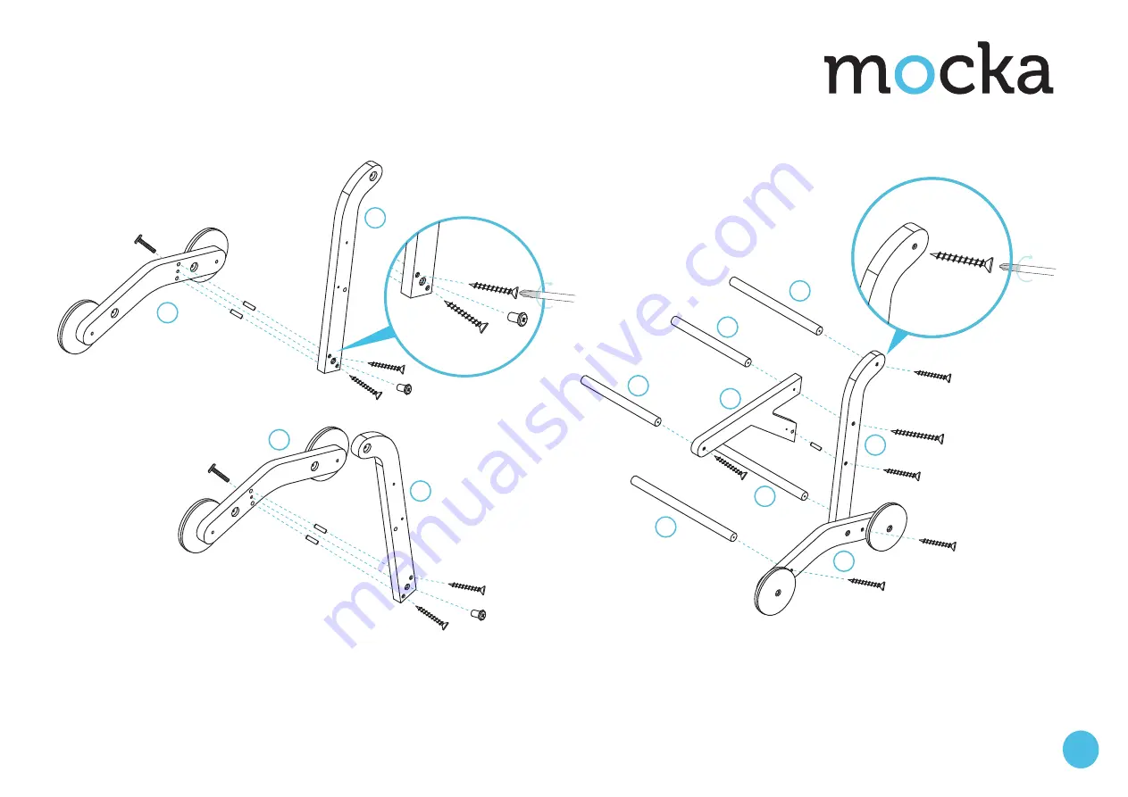 Mocka Kids Shopping Trolley Assembly Instructions Download Page 2