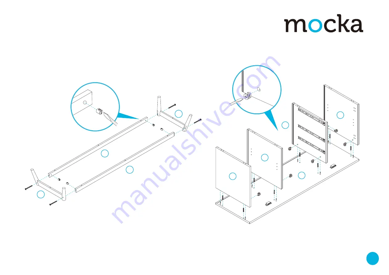 Mocka Marlow Buffet Assembly Instructions Manual Download Page 3