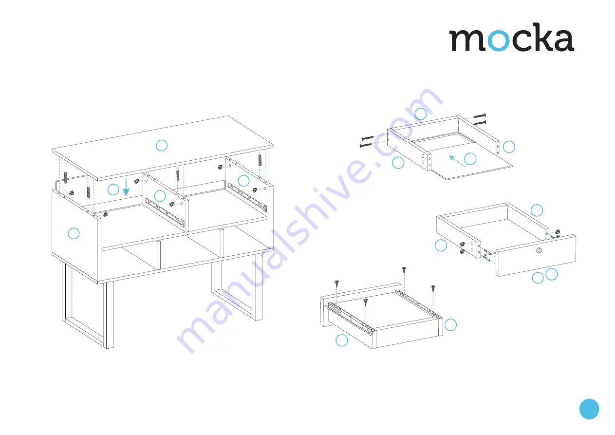 Mocka Parker Console Assembly Instructions Manual Download Page 6