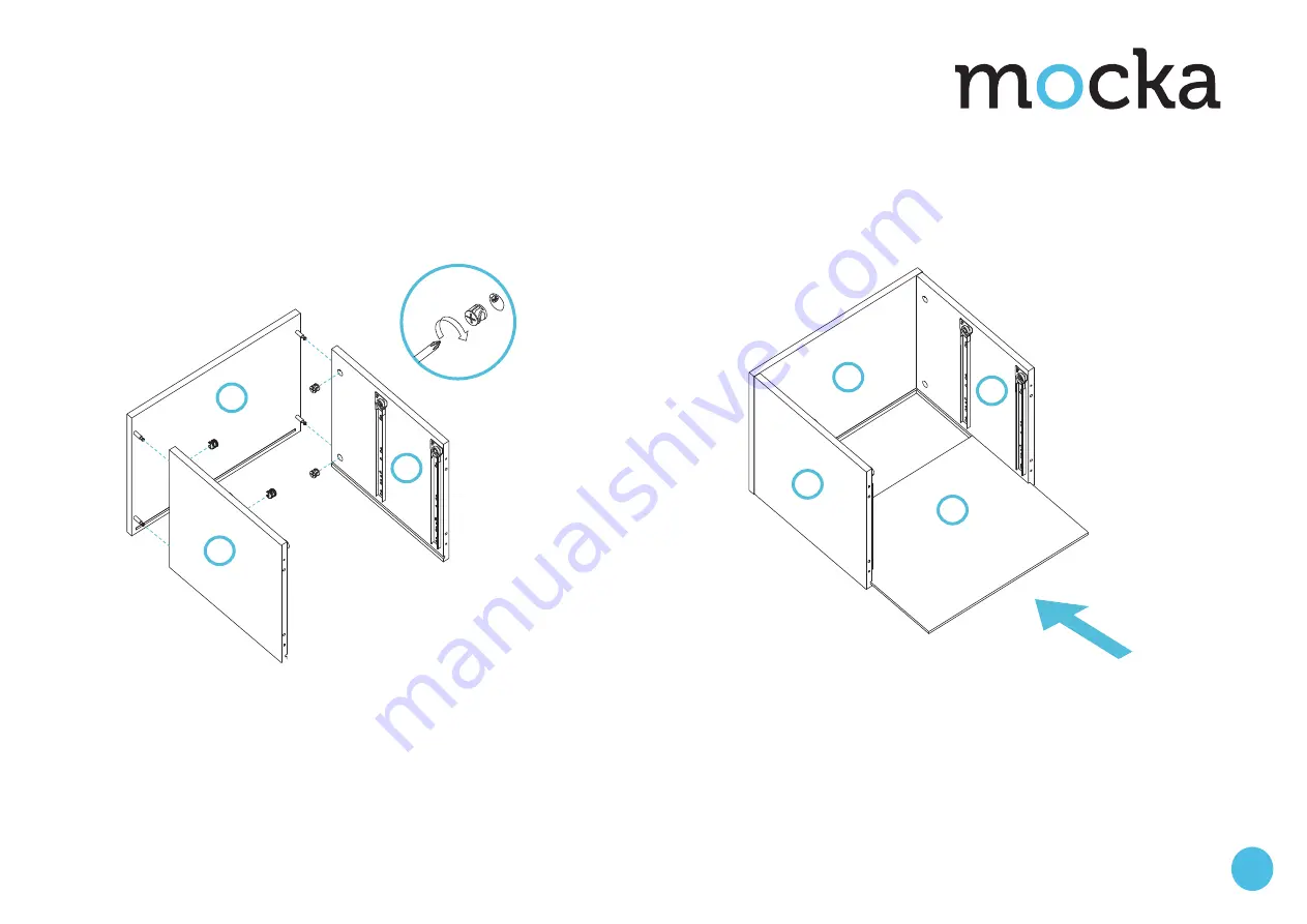 Mocka Savannah Two Drawer Bedside Assembly Instructions Manual Download Page 3