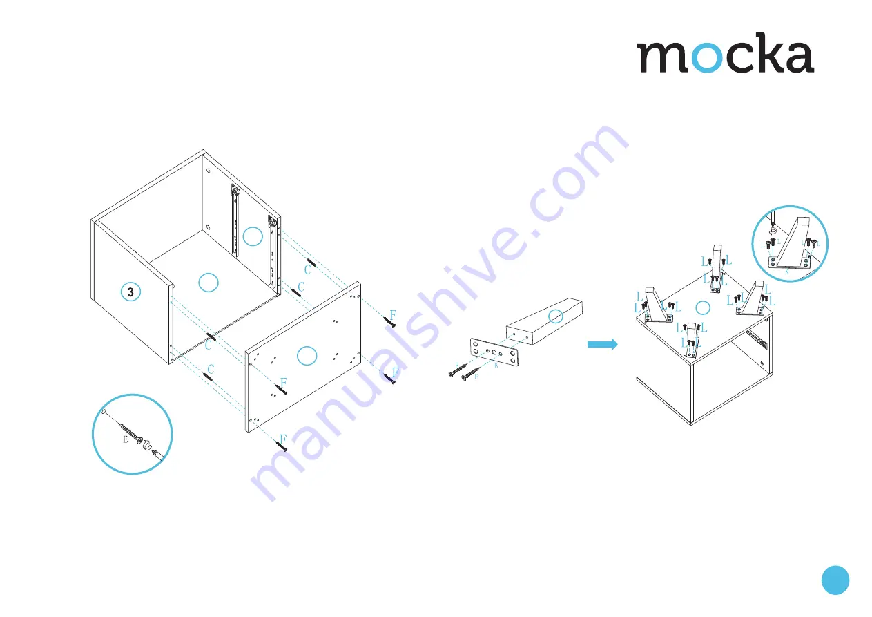 Mocka Savannah Two Drawer Bedside Assembly Instructions Manual Download Page 4