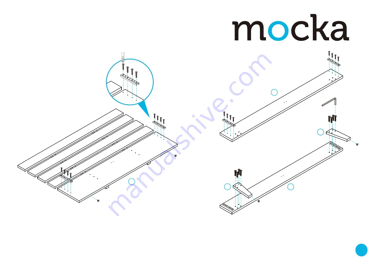 Mocka Soren King Single Bed Assembly Instructions Manual Download Page 3