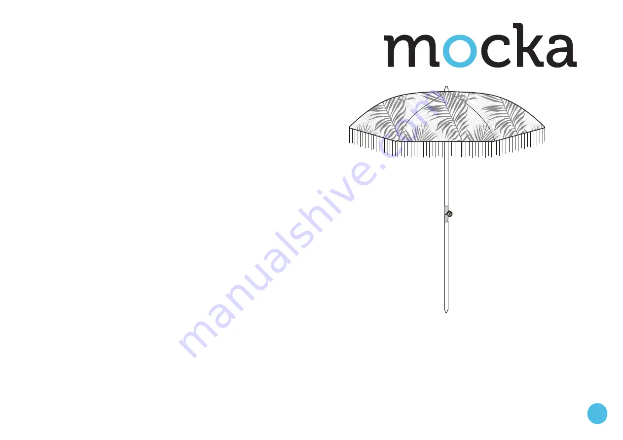 Mocka Tropical Beach Umbrella Скачать руководство пользователя страница 1