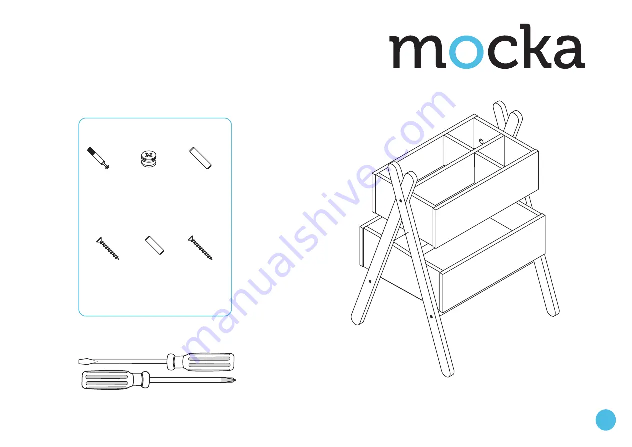 Mocka Wilbur Kids Storage Shelf Assembly Instructions Manual Download Page 1