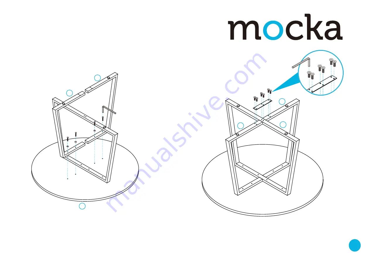 Mocka Zander Round Dining Table Assembly Instructions Download Page 3