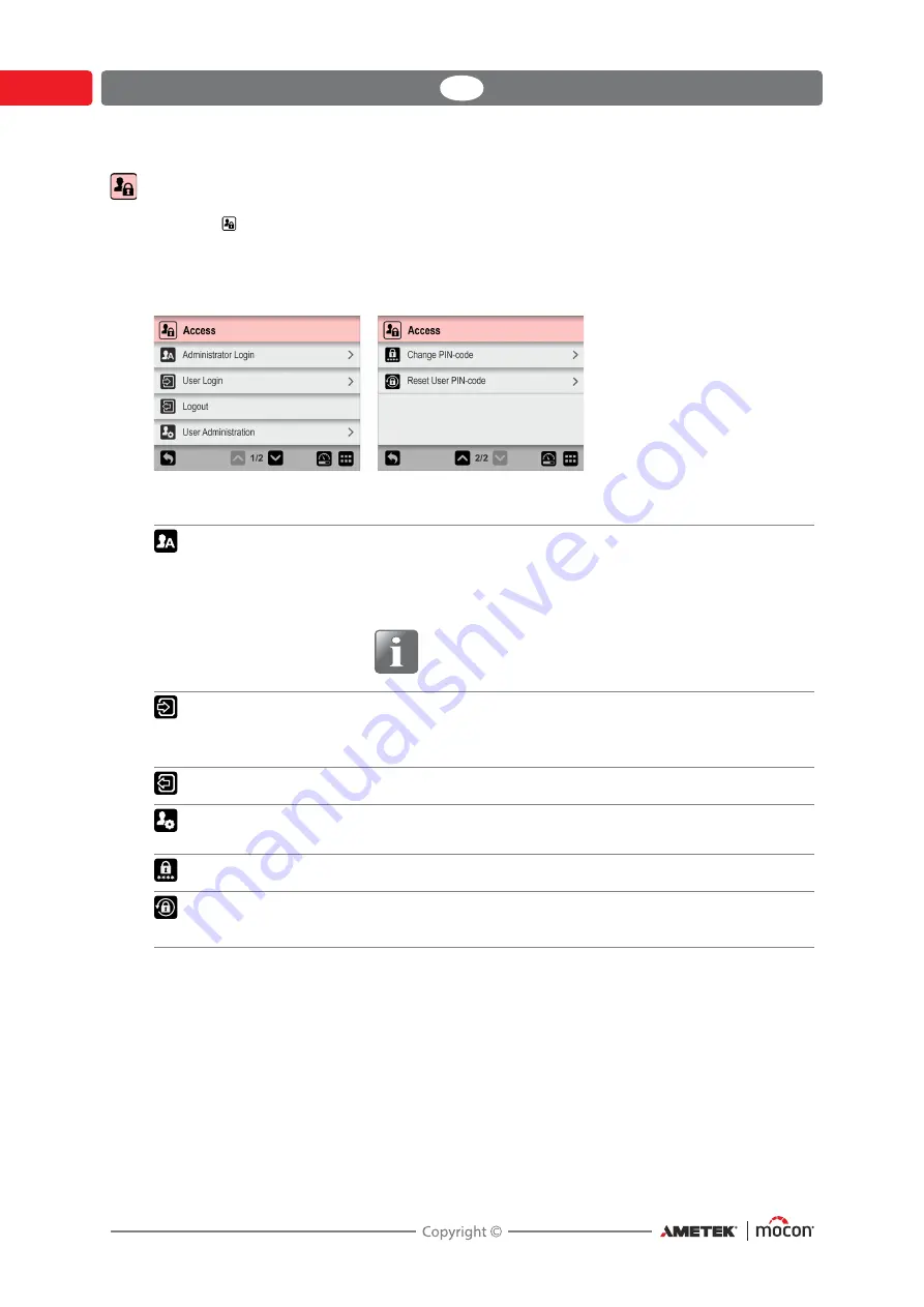 Mocon AMETEK Dansensor Lippke VC1400 User Manual Download Page 66