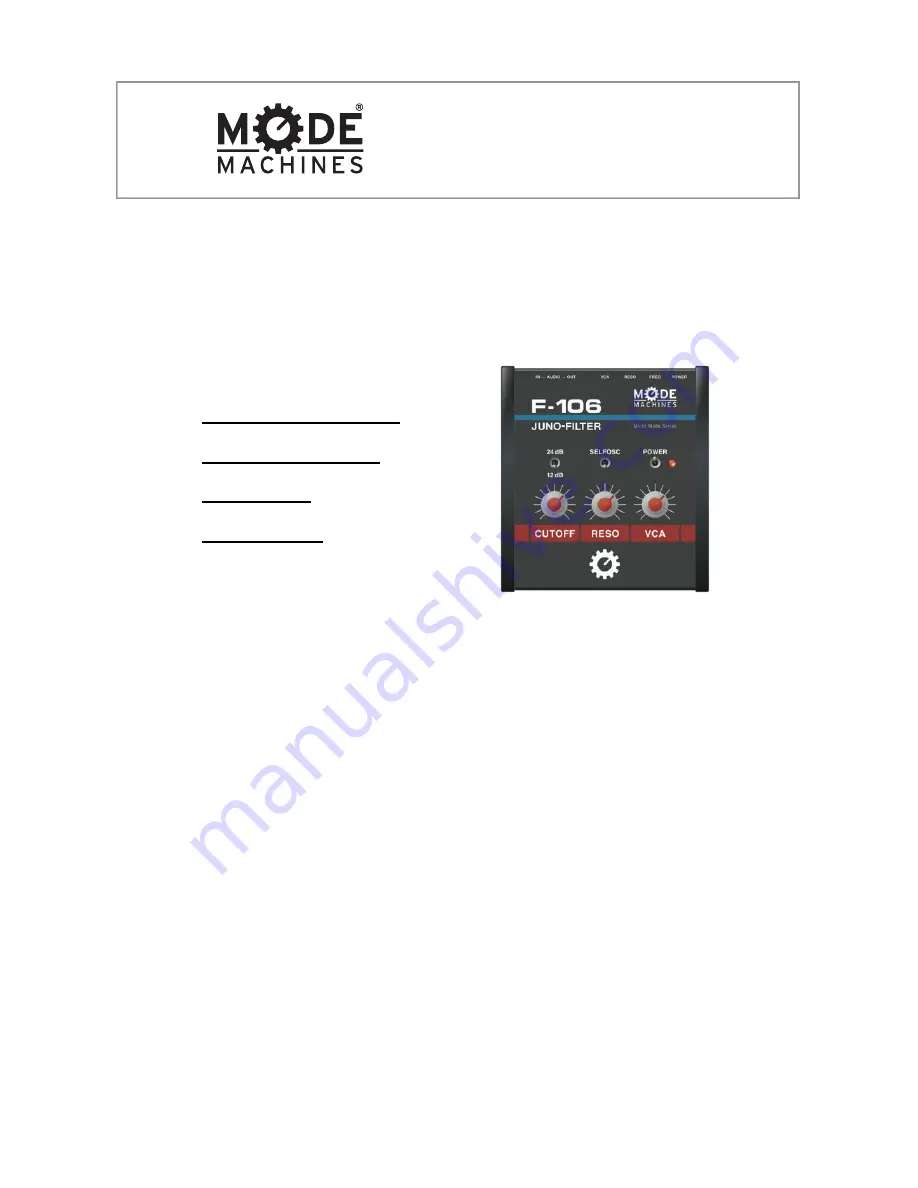 Mode Machines Micro Mode Series User Manual Download Page 2