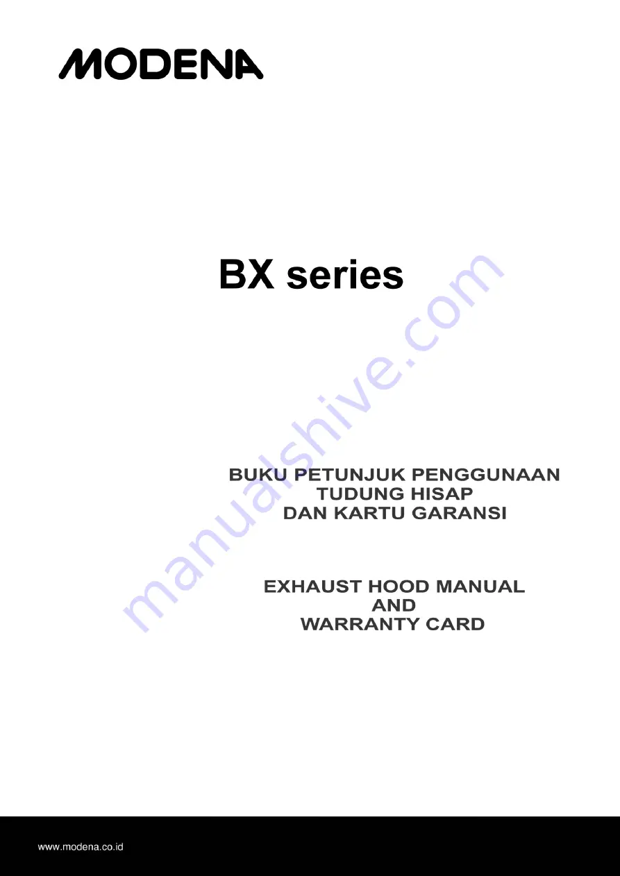 Modena BX 6503 Manual Download Page 1