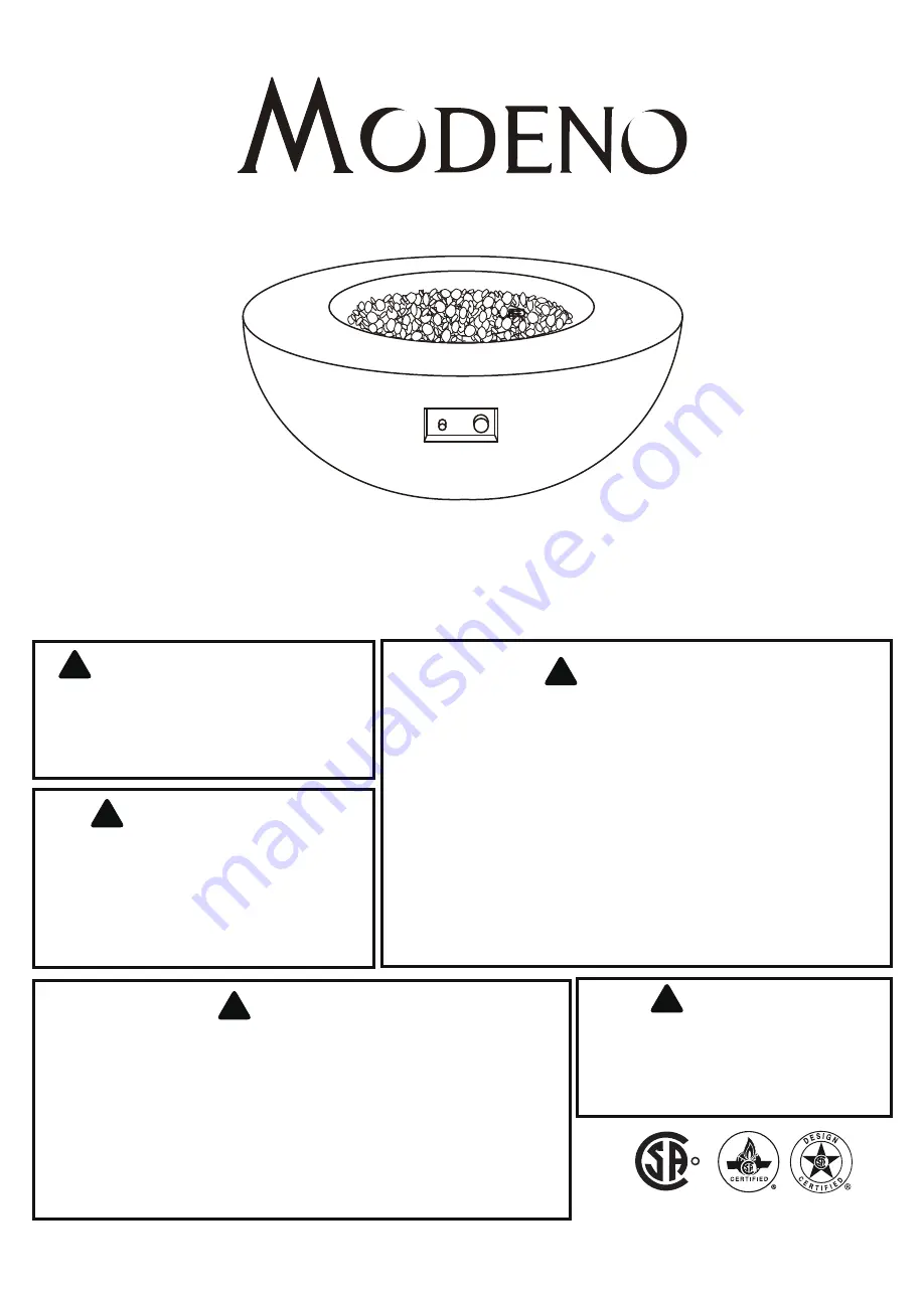 MODENO OFG107NG Owner'S Manual Download Page 1