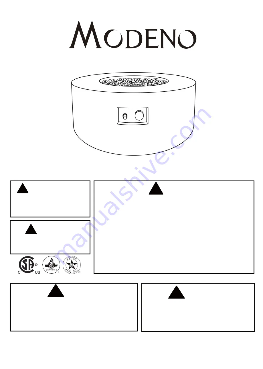 MODENO OFG113-LP Owner'S Manual Download Page 1