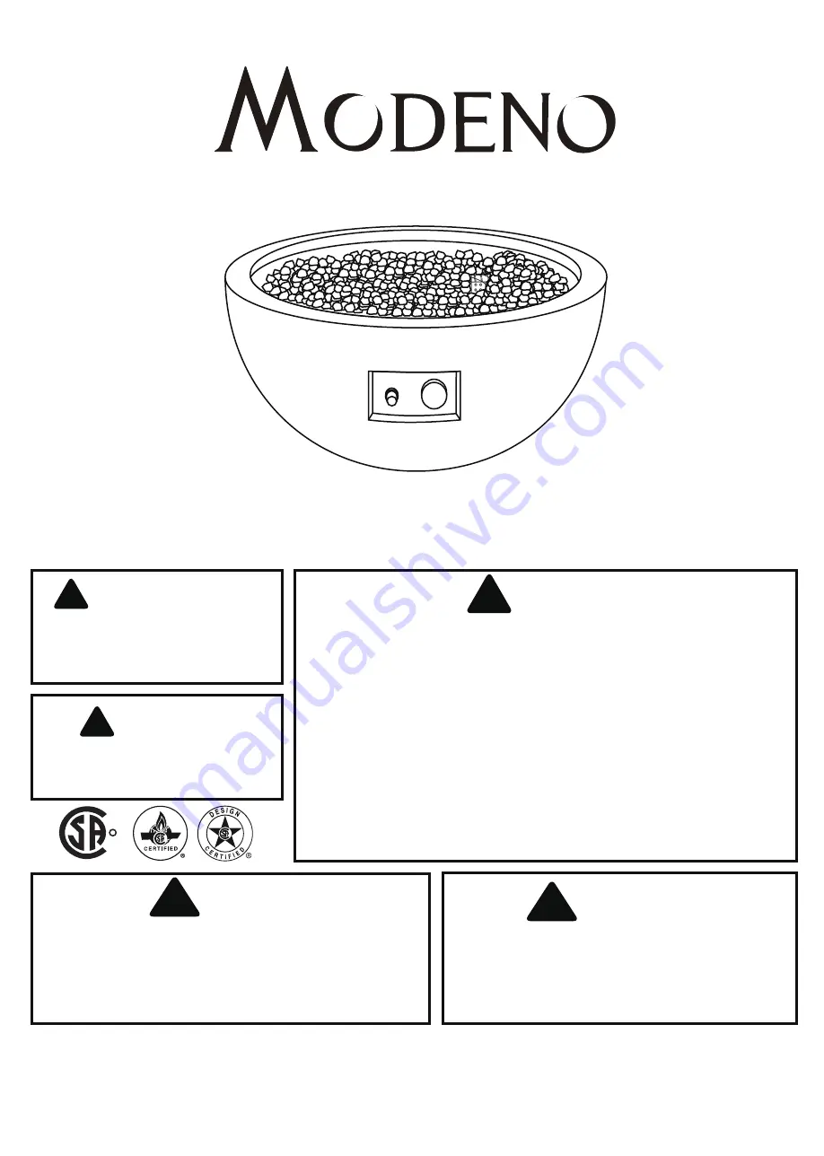 MODENO OFG116 Owner'S Manual Download Page 1