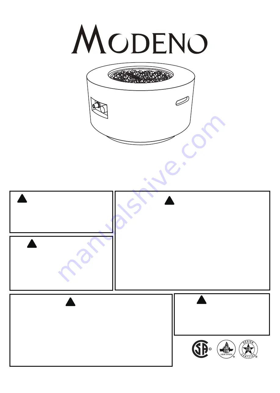 MODENO OFG152LP Owner'S Manual Download Page 1