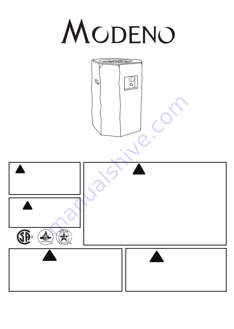 MODENO OFG601LP Owner'S Manual Download Page 1