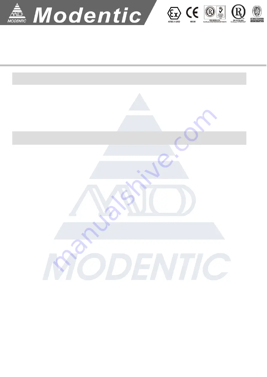 Modentic Y-Type Installation, Operation & Maintenance Manual Download Page 1