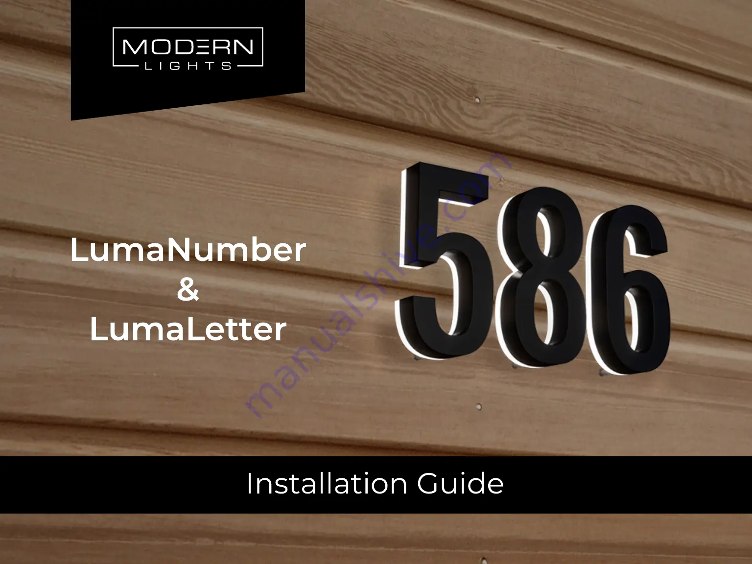 Modern Lights LumaNumbers Installation Manual Download Page 1