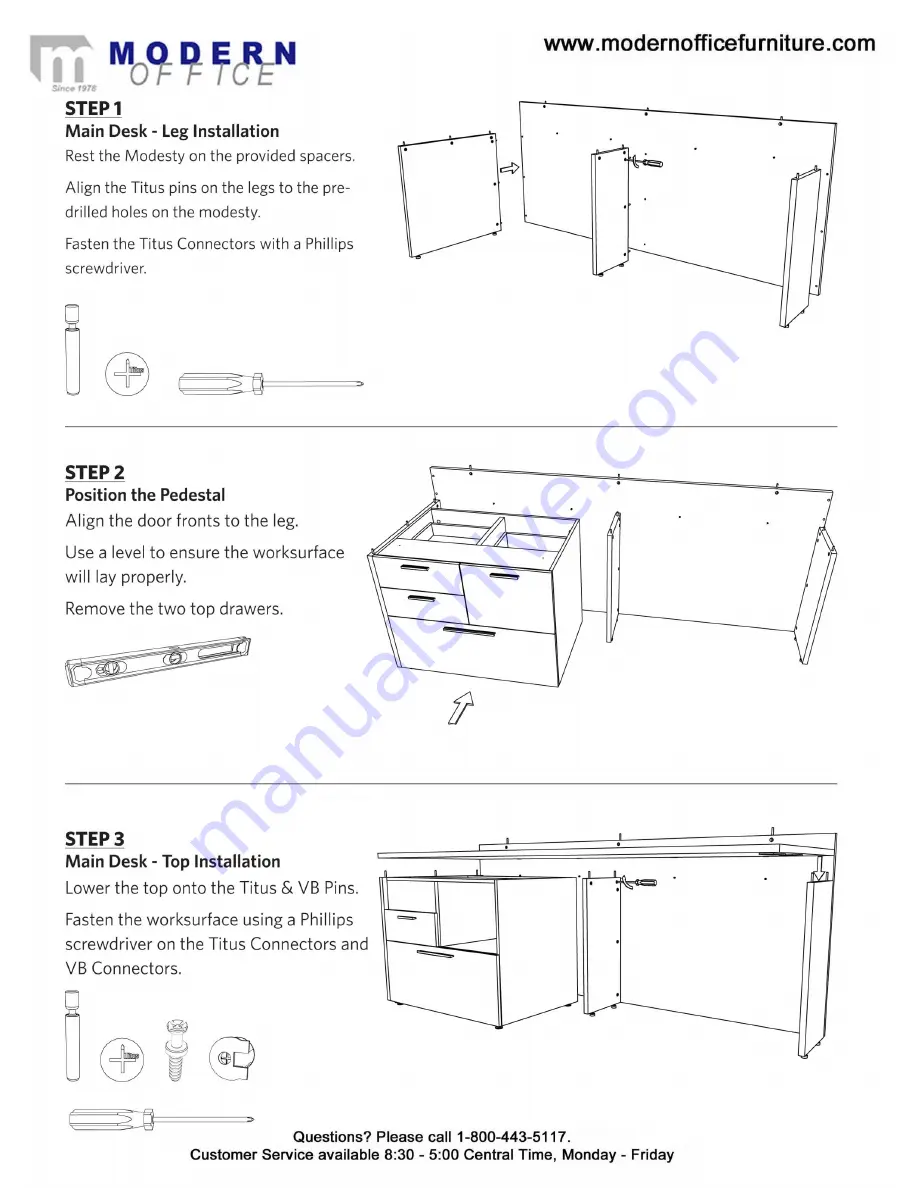 Modern Office Y11364 Скачать руководство пользователя страница 2