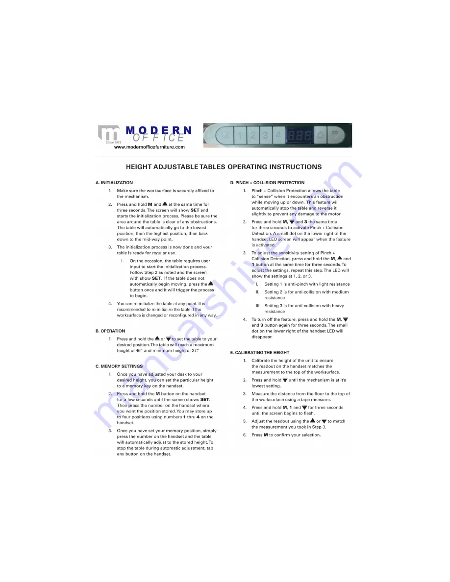 Modern Office Y11741 Assembly Instructions Manual Download Page 5