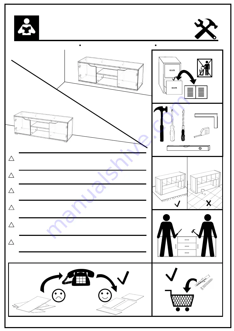 Moderno LANCO RTV Assembly Instruction Manual Download Page 1