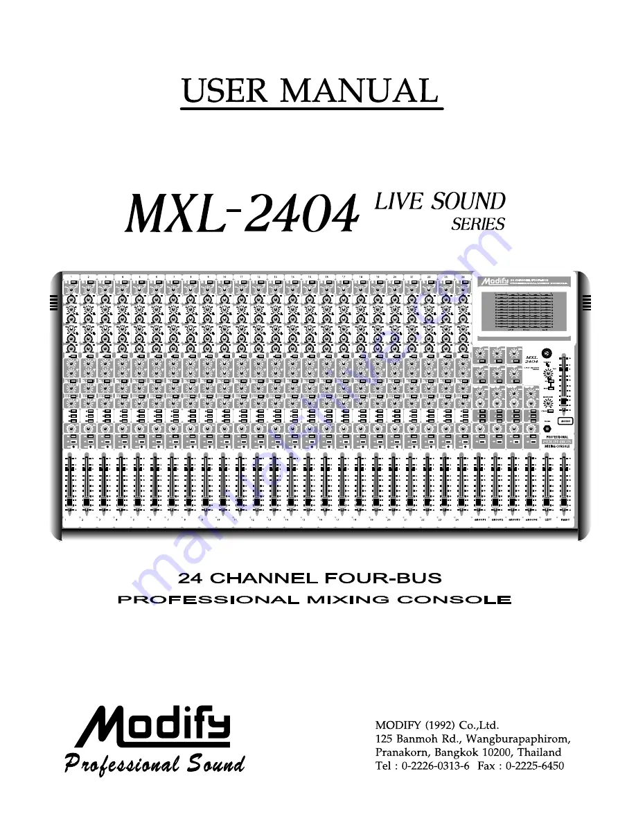 Modify MXL-2402 User Manual Download Page 1