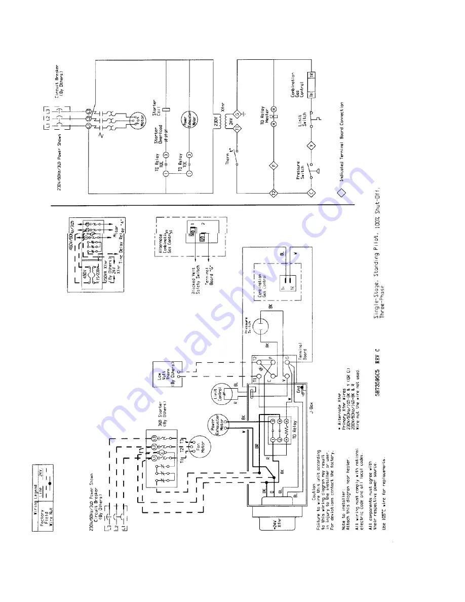 Modine Manufacturing BV 100 Wiring Diagrams Download Page 16