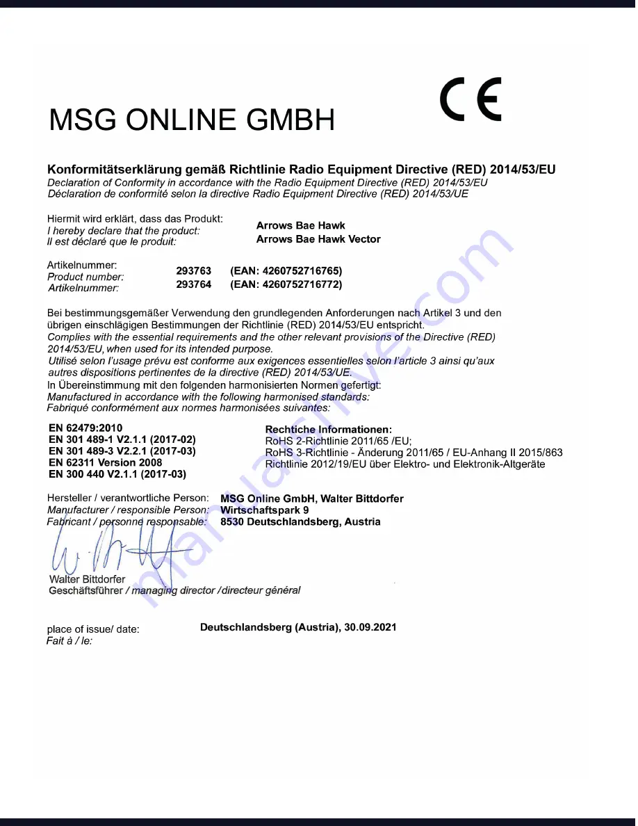 MODSTER HOBBY ARROWS Bae Hawk Manual Download Page 25