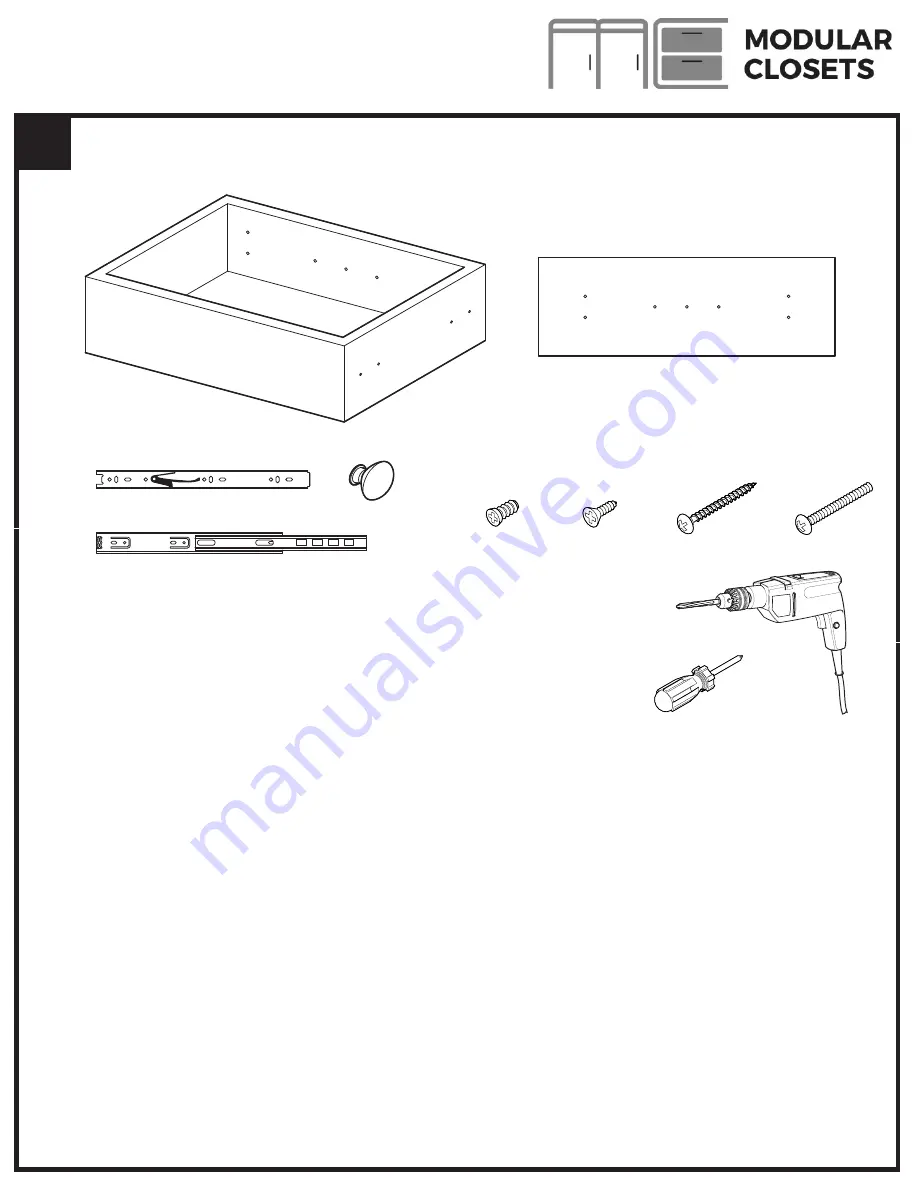 Modular Closets Vista Drawer Kit Assembly And Installation Instructions Download Page 2