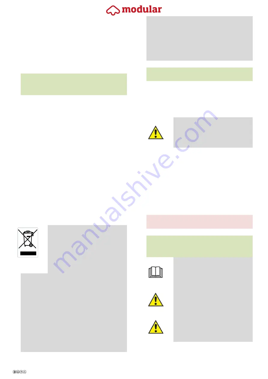 Modular 600-650 Installation, Use And Maintenance Manual Download Page 36