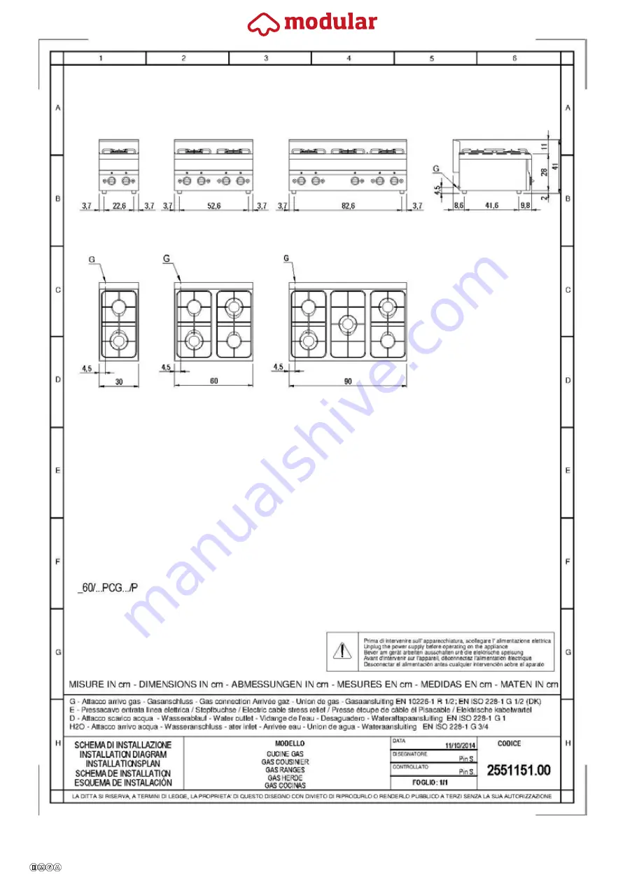 Modular 600-650 Installation, Use And Maintenance Manual Download Page 68