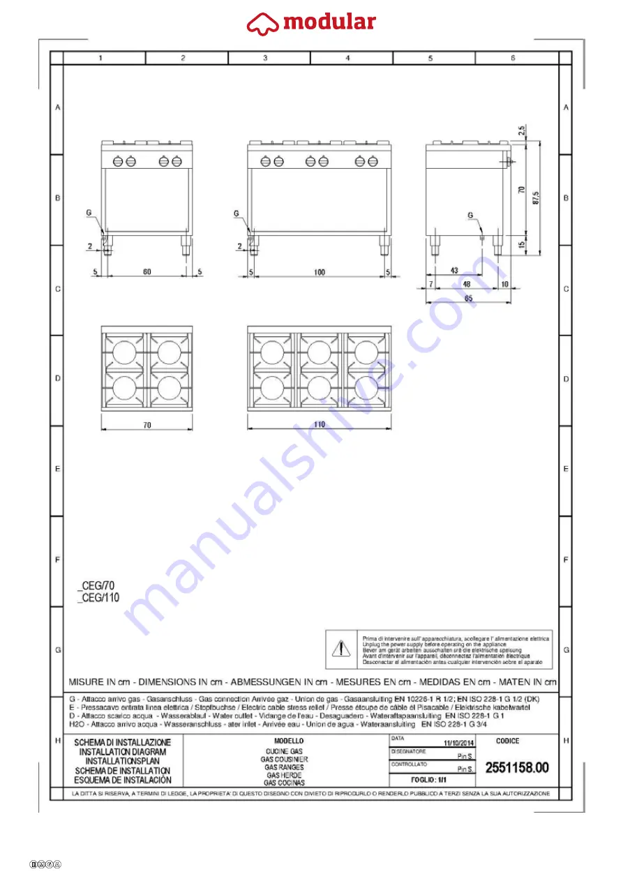 Modular 600-650 Installation, Use And Maintenance Manual Download Page 75