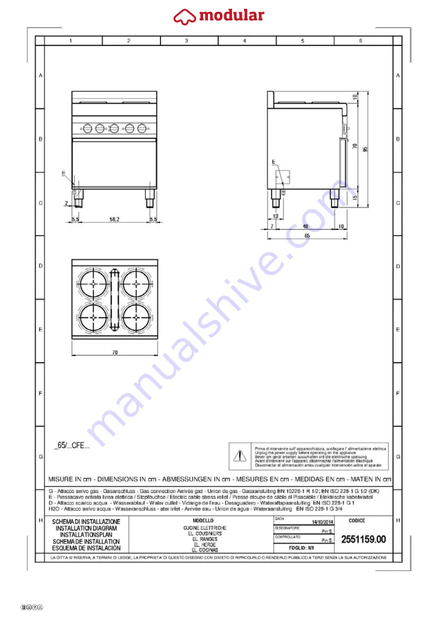 Modular 600-650 Installation, Use And Maintenance Manual Download Page 76