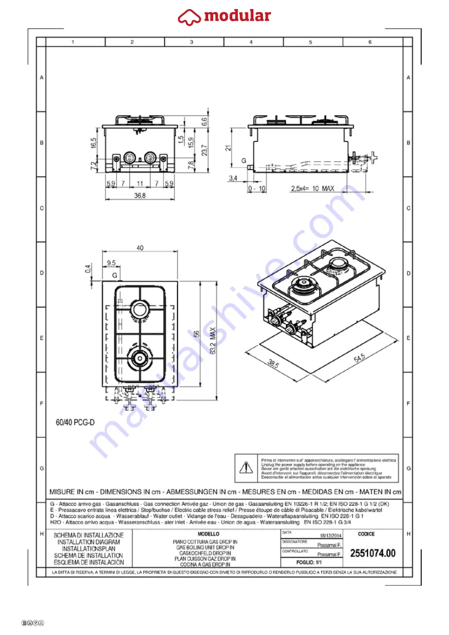 Modular 600-650 Installation, Use And Maintenance Manual Download Page 80