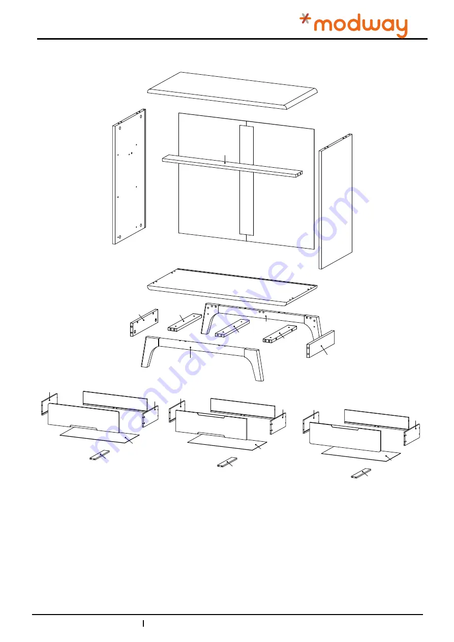 modway CHEST OF DRAWERS MOD-6074 Assembly Instructions Manual Download Page 2