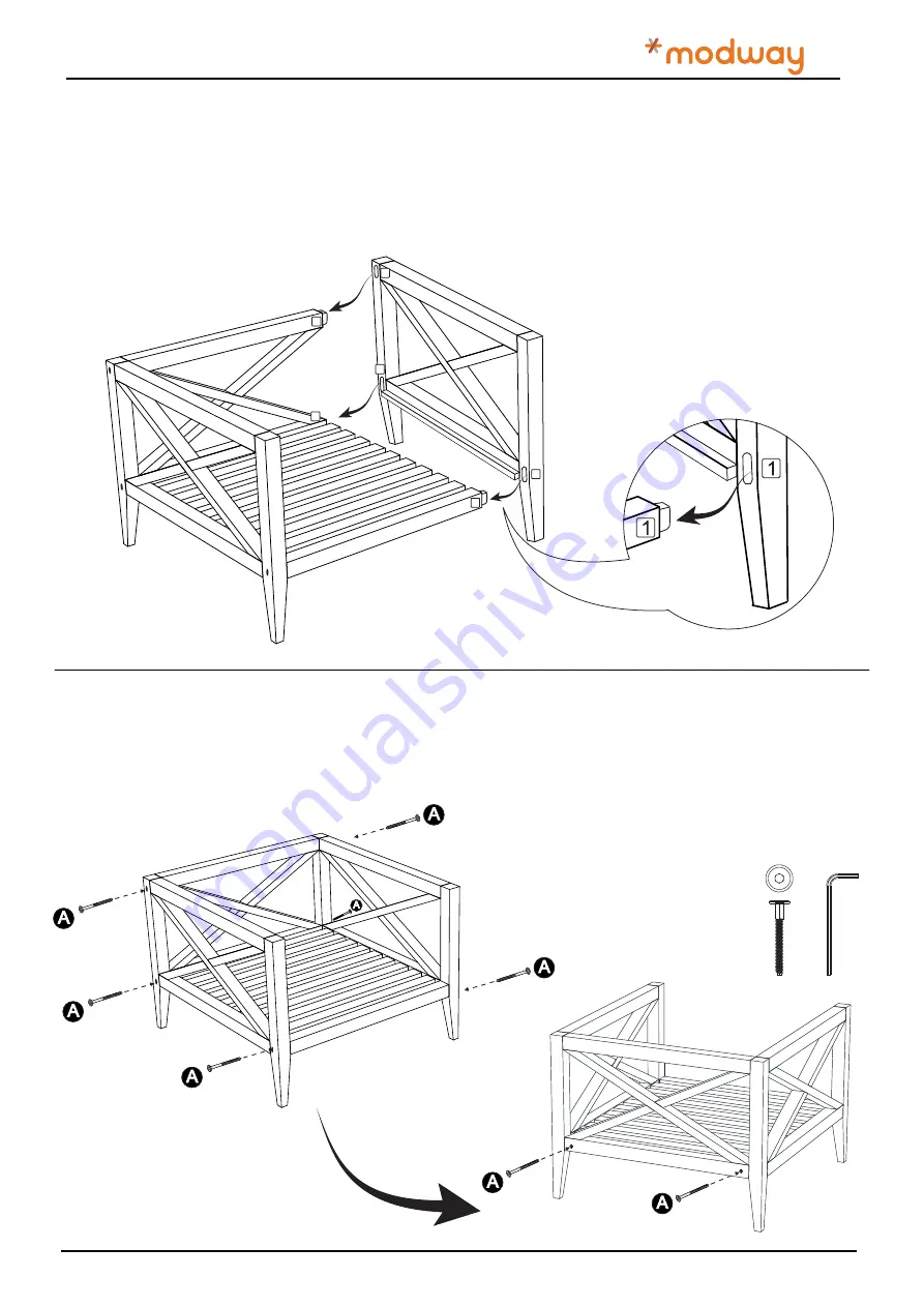 modway EEI-3425-NAT-WHI Скачать руководство пользователя страница 2