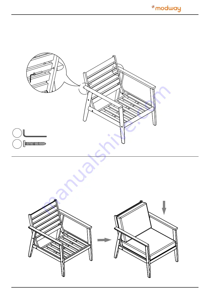 modway EEI-3705-NAT-GRY Скачать руководство пользователя страница 3