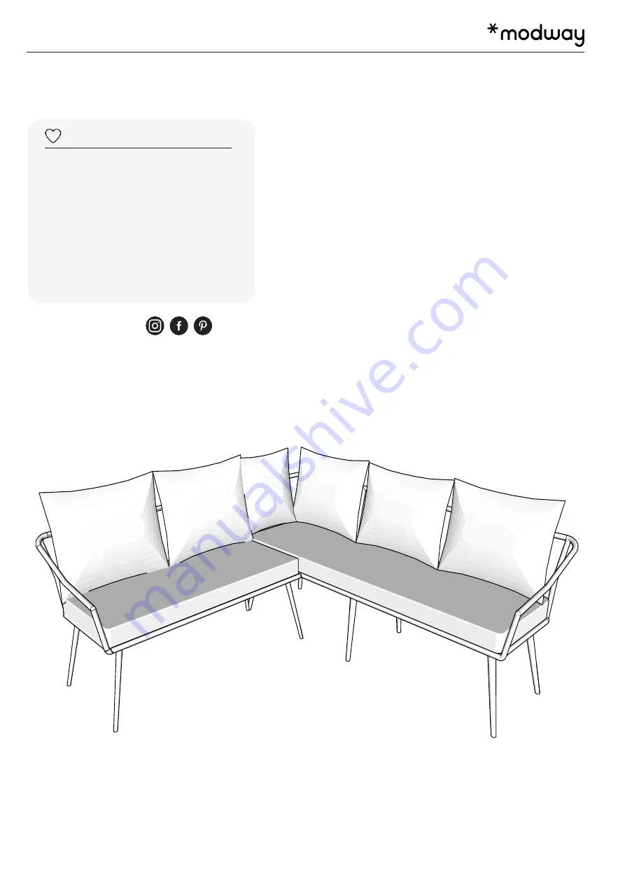 modway EEI−4658-GRY-GRY Assembly Instructions Manual Download Page 7