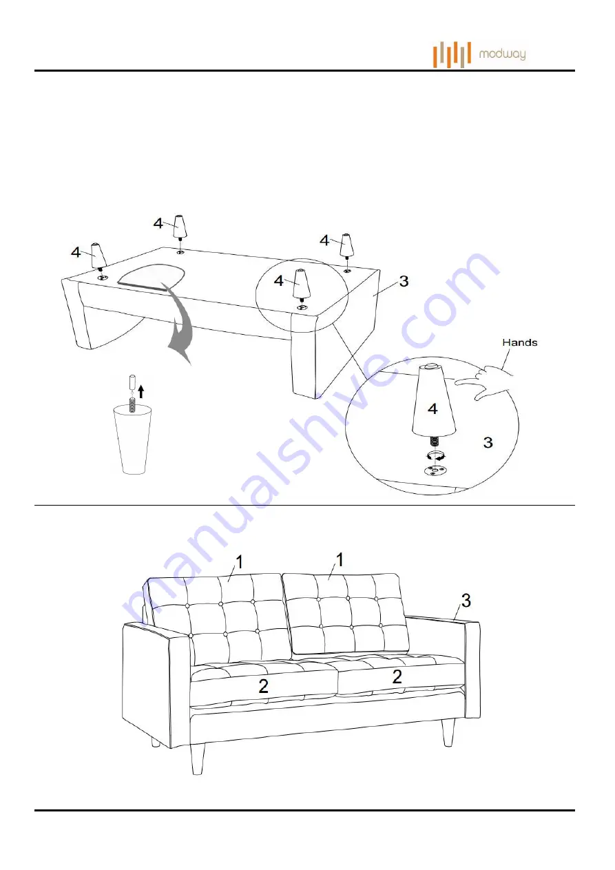 modway Empress EEI-1012 Manual Download Page 2