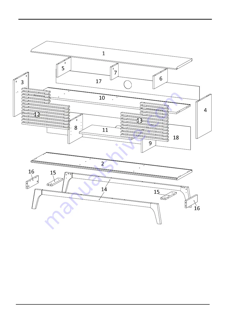 modway KIREI HIGH TV 180 2L Assembly Instructions Manual Download Page 2