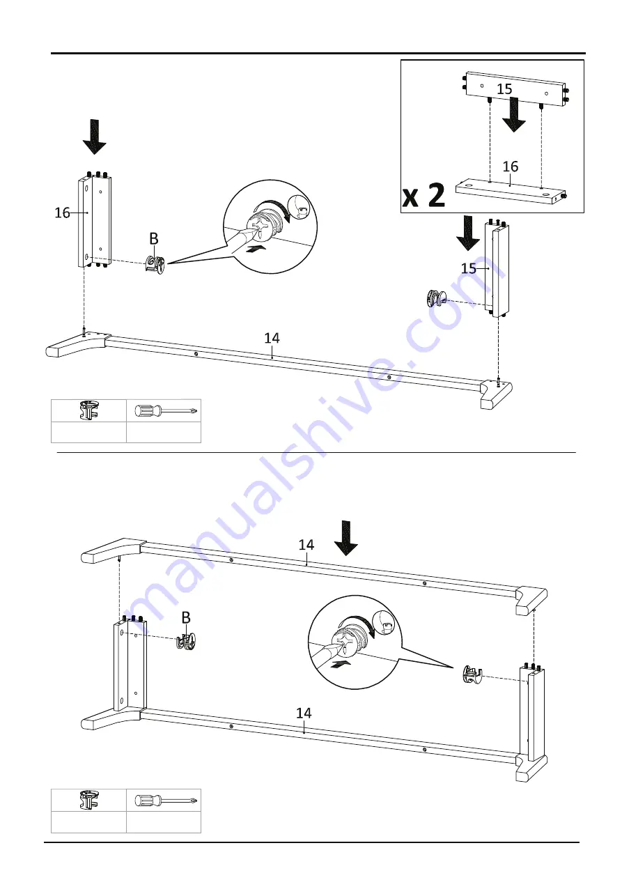 modway KIREI HIGH TV 180 2L Assembly Instructions Manual Download Page 7