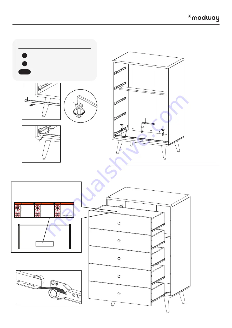 modway Transmit MOD-7020 Assembly Instructions Manual Download Page 9