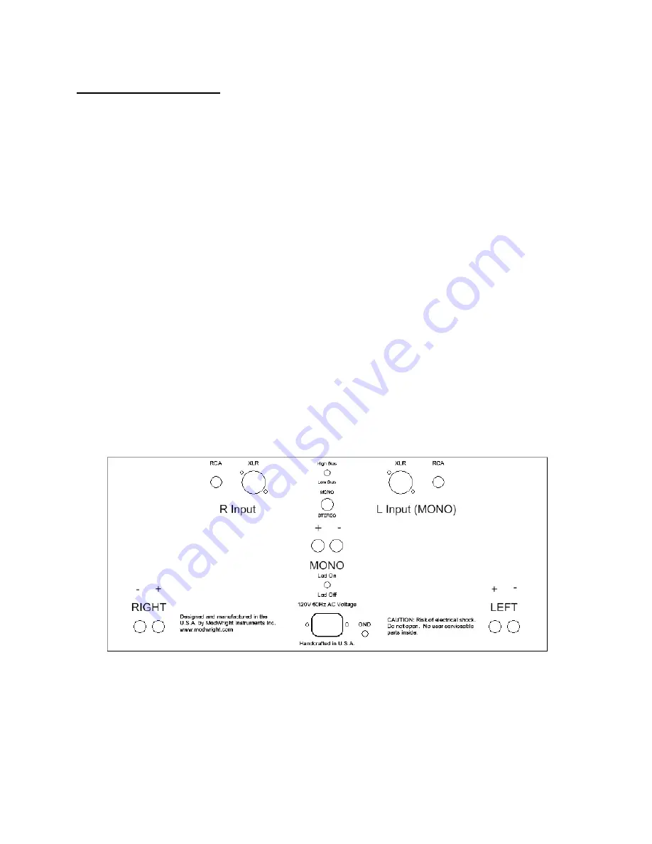 ModWright Instruments KWA 150 Owner'S Manual Download Page 5